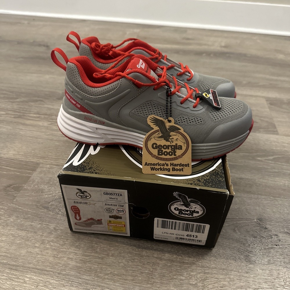 Men's 7.5 Georgia Boot DuraBlend Sport nano composite toe work shoes GB0577ZA